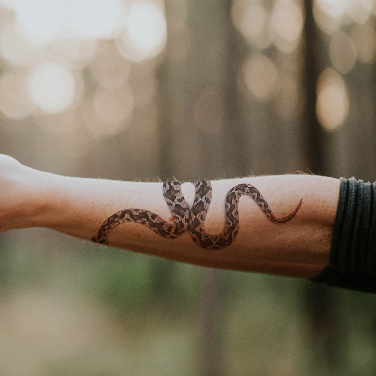 4 Sheets Snake Temporary Tattoos Stickers