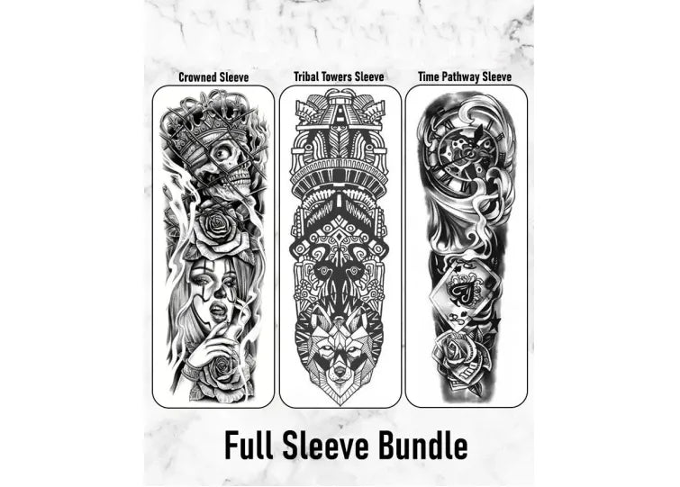 3 Popular Full Sleeve Tattoo Pack