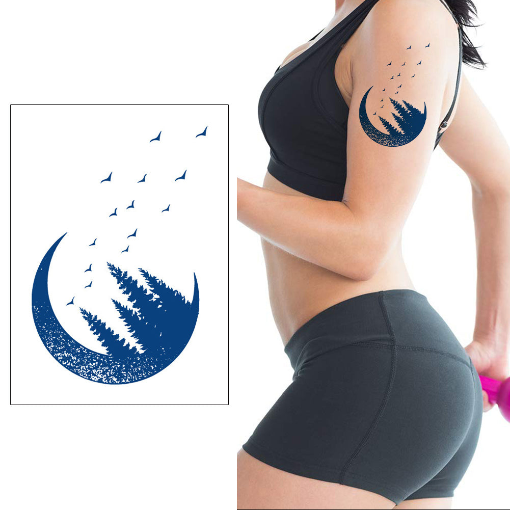 5 Sheets Semi-Permanent Sun Moon Tattoo Stickers