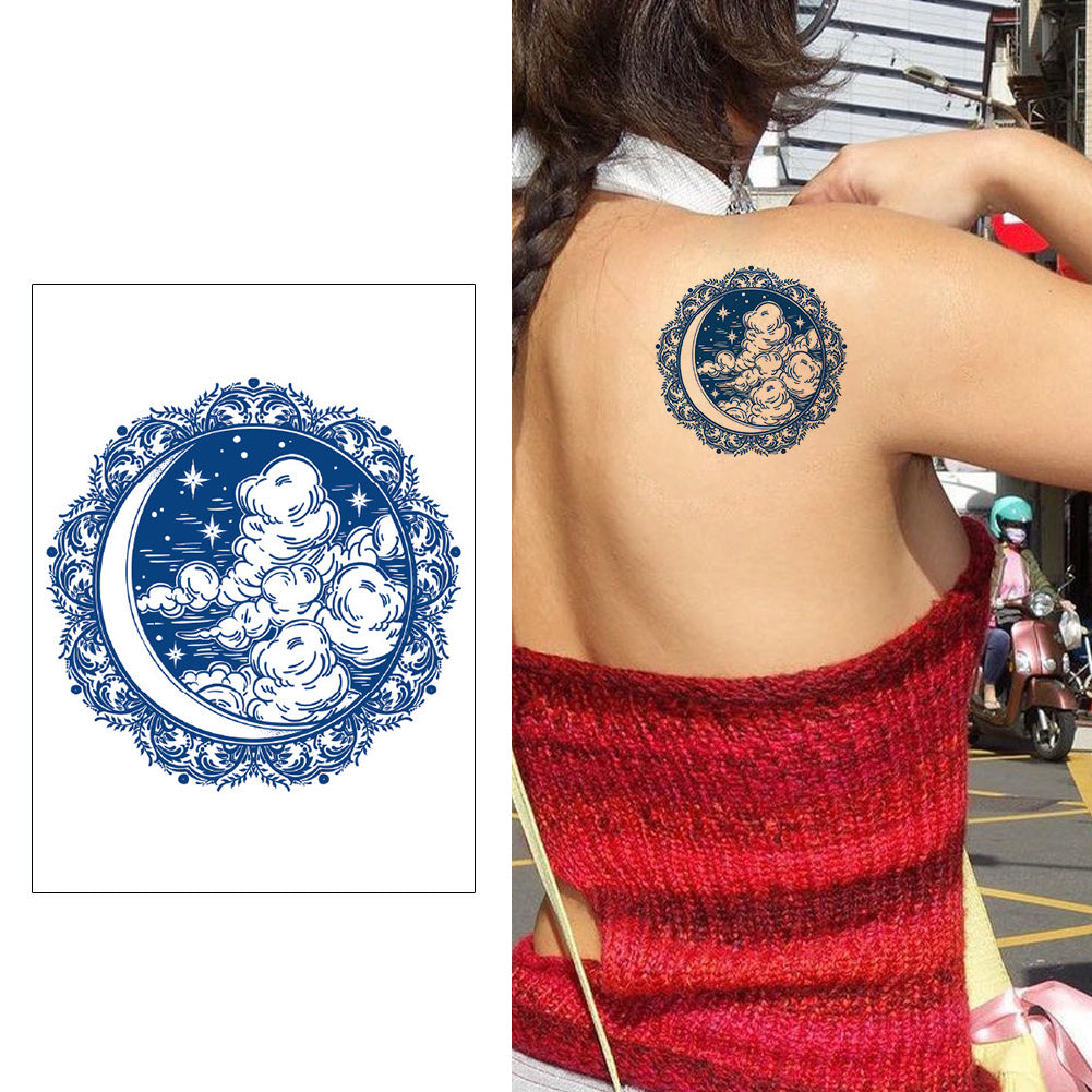 5 Sheets Semi-Permanent Sun Moon Tattoo Stickers