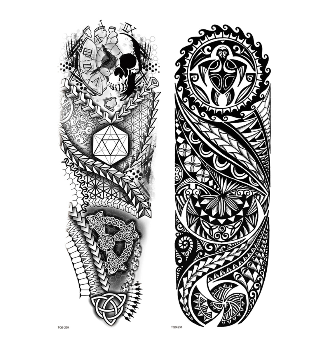 2 Sheets Metal Totem Mechanic Full Arm Sleeves