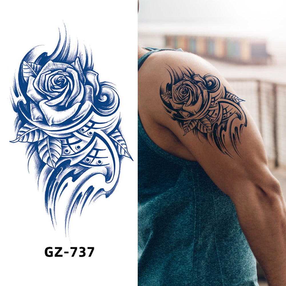 2 Sheet Compass Rose Anchor Extra Large Semi-Permanent Tattoo