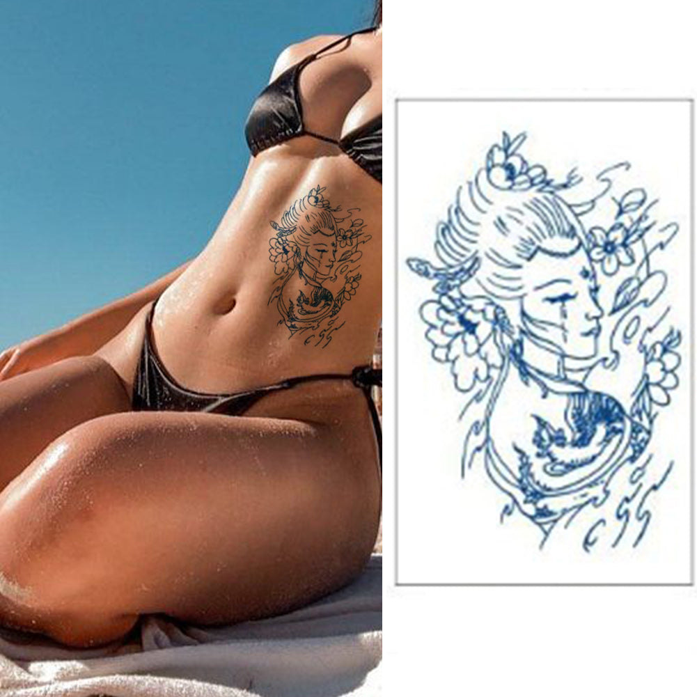4 Sheets Chinese Woman Semi-Permanent Tattoo