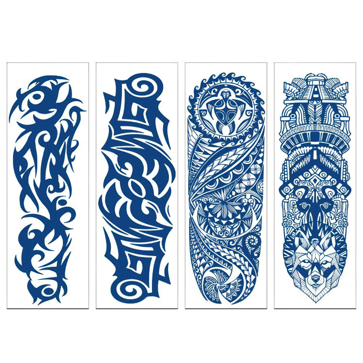 4 Sheets Semi Permanent Full Arm Sleeves Tattoo Lasts 15 Days