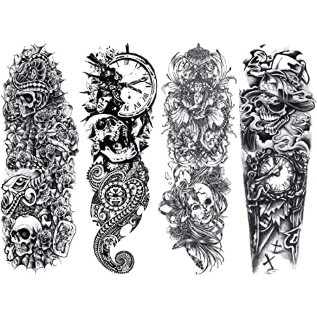 4 Sheets Full Arm Tattoo Stickers