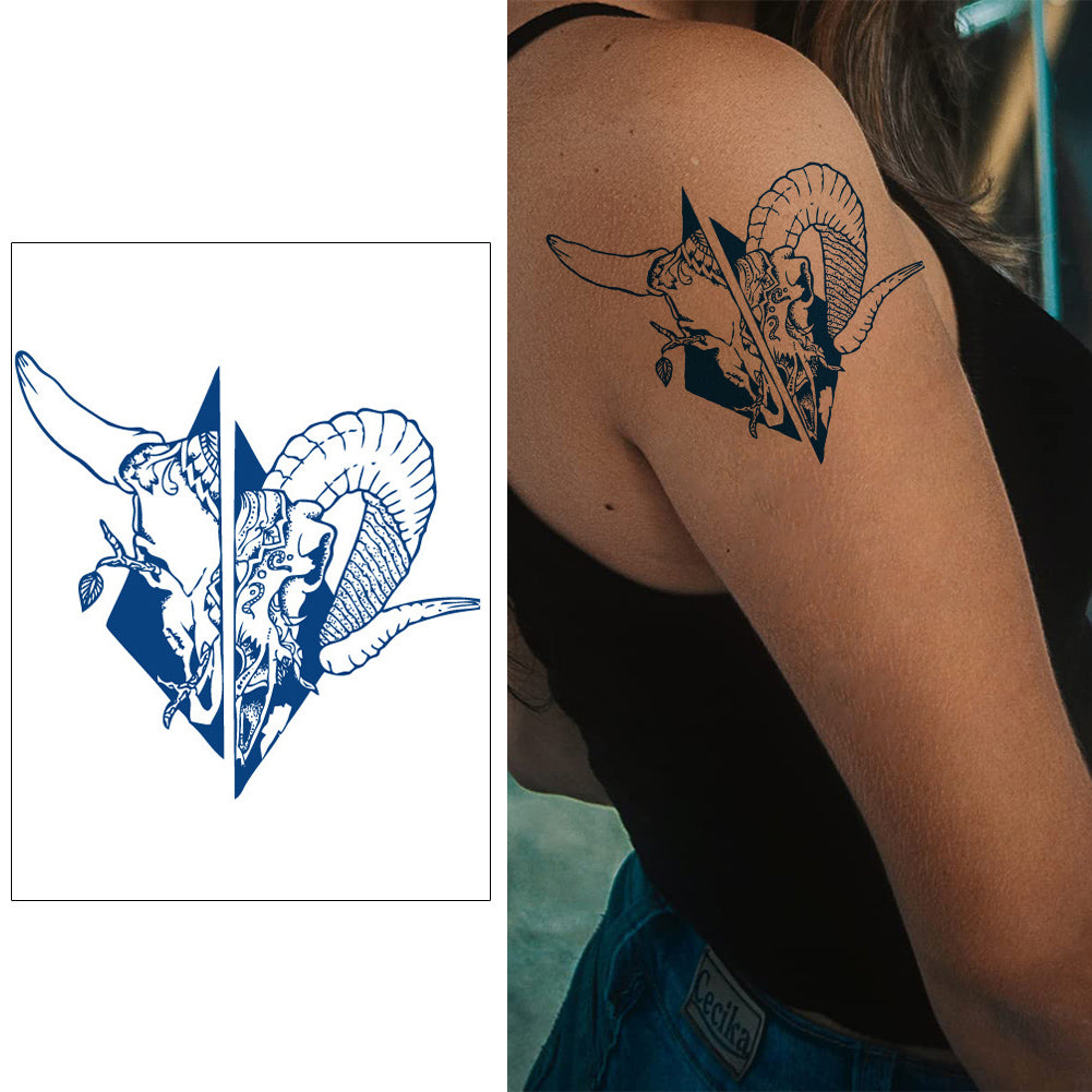 2 Sheets Semi-Permanent Art Butterfly Moon Tattoo Stickers