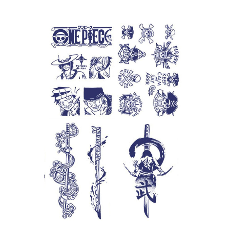 4 Sheets One Piece Semi-Permanent Tattoo Stickers