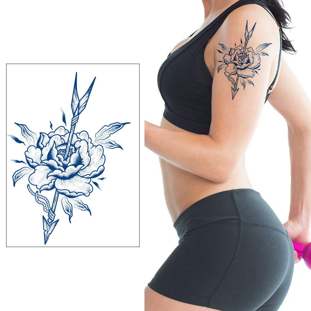 2 Sheets Semi-Permanent Art Butterfly Moon Tattoo Stickers