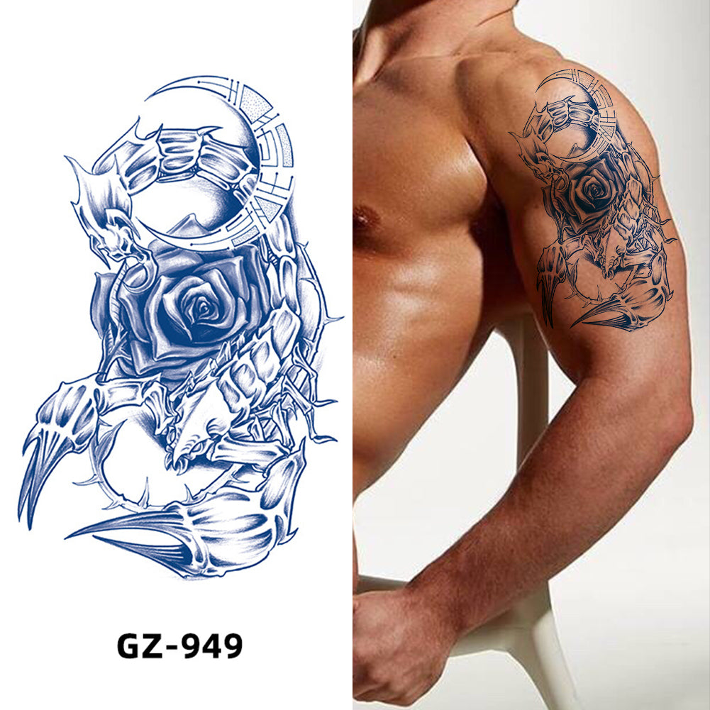 4 Sheet Scorpio Tiger Extra Large Semi-Permanent Tattoo