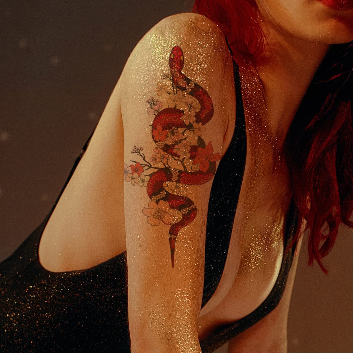 4 Sheets Snake Temporary Tattoos Stickers