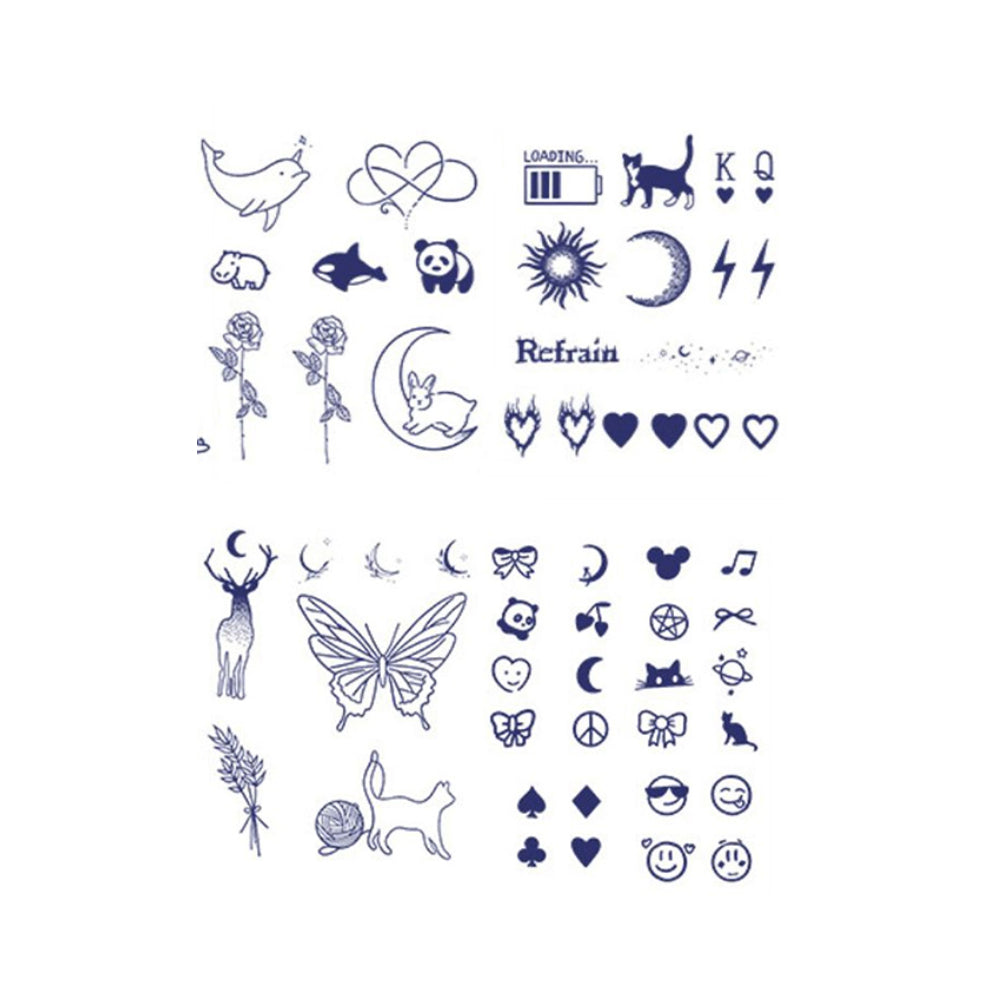 4 Sheets Cute Animal Small Finger Semi-Permanent Tattoo Stickers