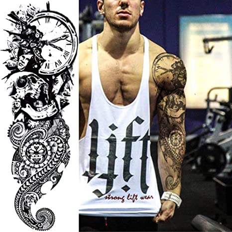 4 Sheets Full Arm Tattoo Stickers