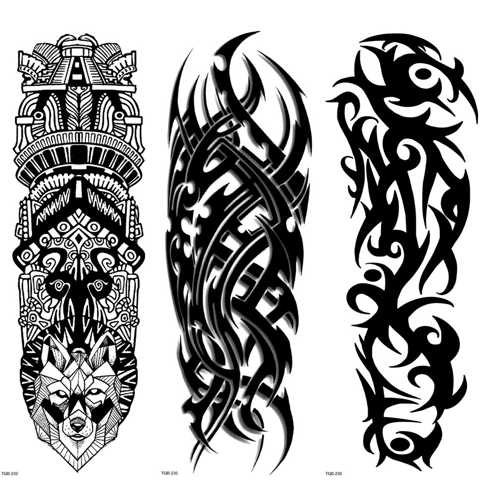2 Sheets Totem Tribe Tribal Full Arm Sleeves