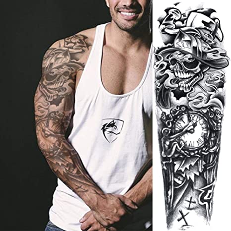 4 Sheets Full Arm Tattoo Stickers