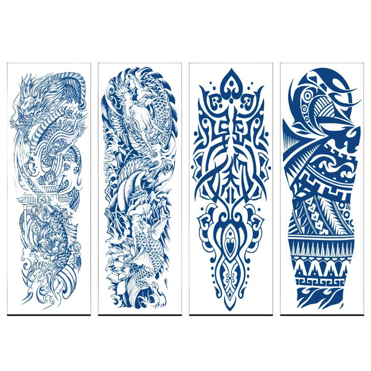 4 Sheets Semi Permanent Full Arm Sleeves Tattoo Lasts 15 Days