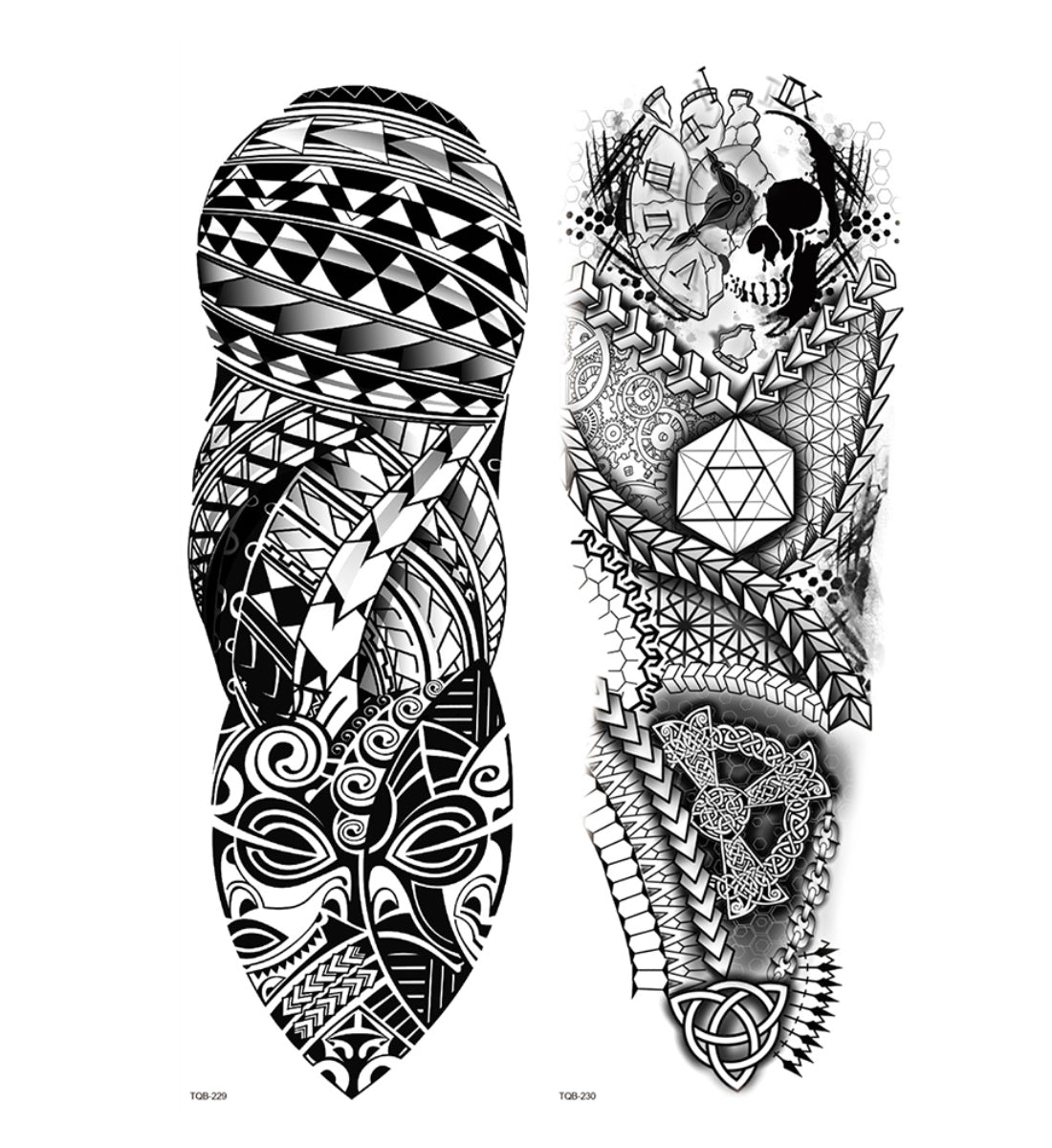 2 Sheets Metal Totem Mechanic Full Arm Sleeves