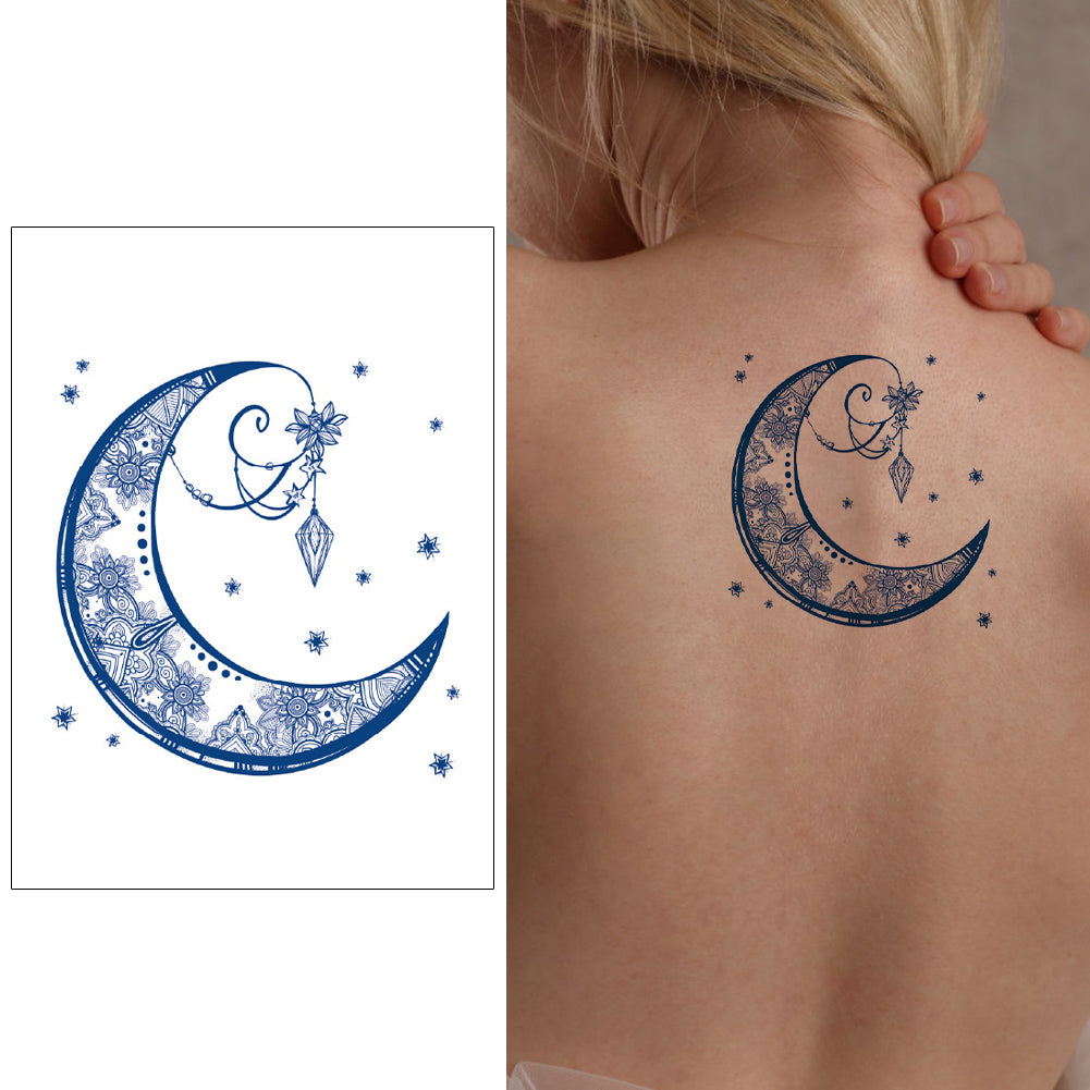 5 Sheets Semi-Permanent Sun Moon Tattoo Stickers