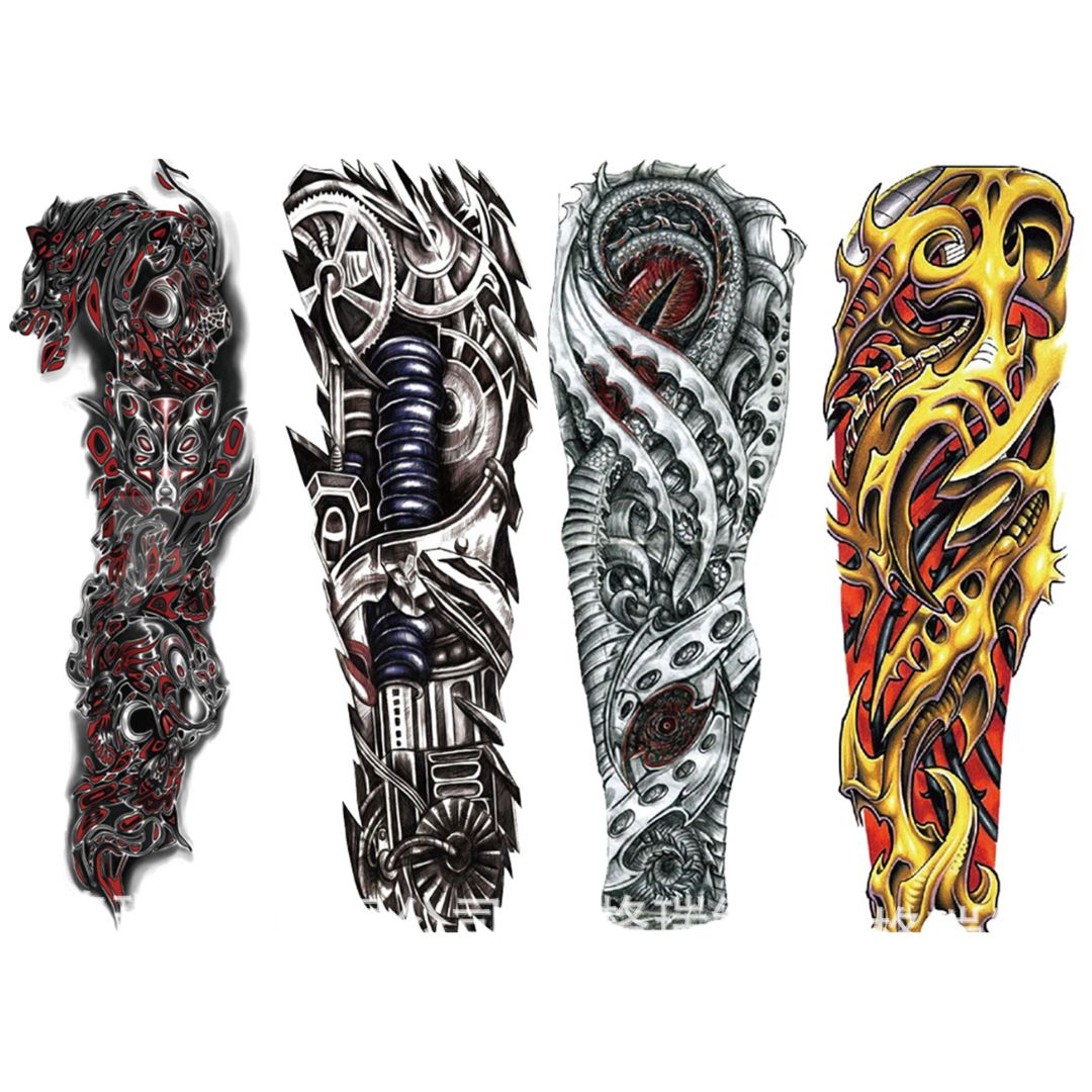 2 Sheets Machanic Metal Cool Full Arm Sleeves