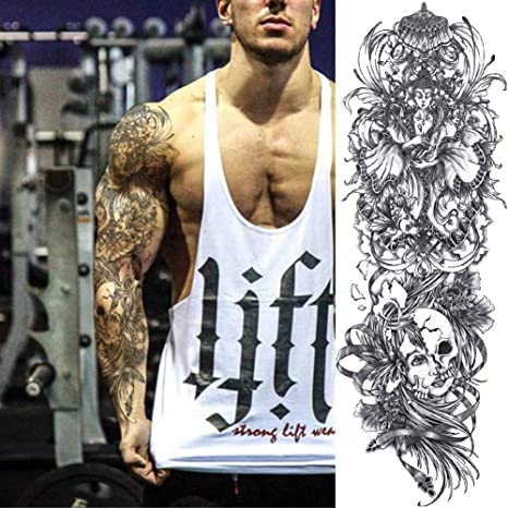 4 Sheets Full Arm Tattoo Stickers
