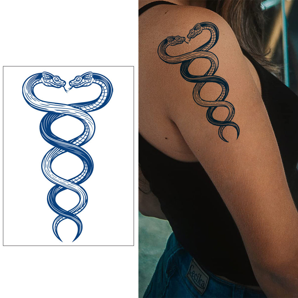 5 Sheets Semi-Permanent Butterfly Wing Snake Anchor Tattoo Stickers