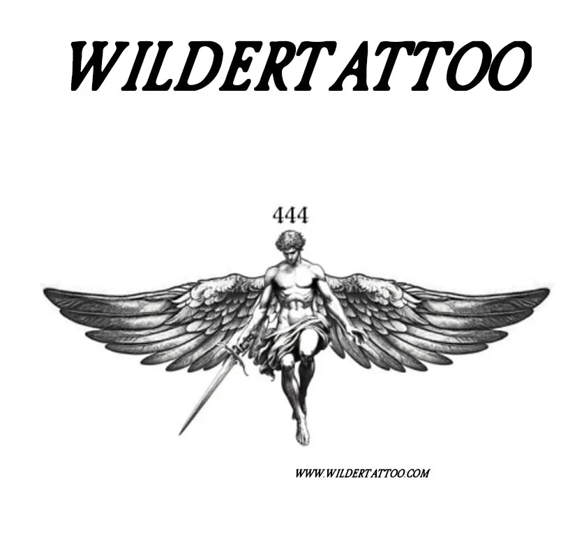 444 Angel Warrior Tattoo