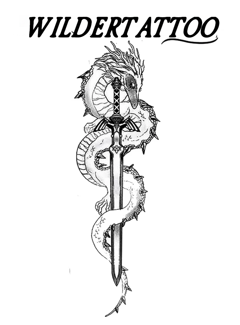 Dragon Blades XL Tattoo