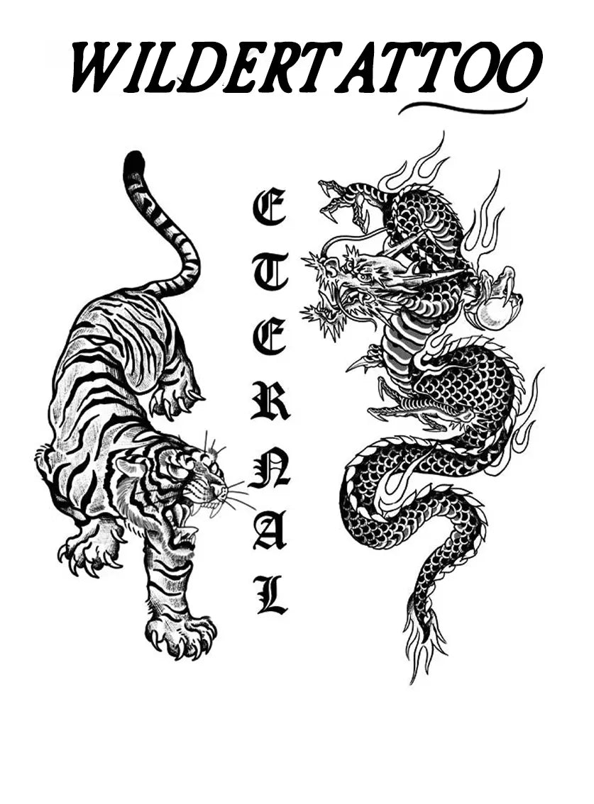 Dragon & Tiger Tattoo