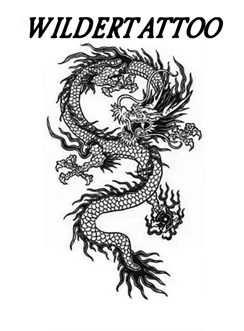 Dragon's Dance Large Tattoo