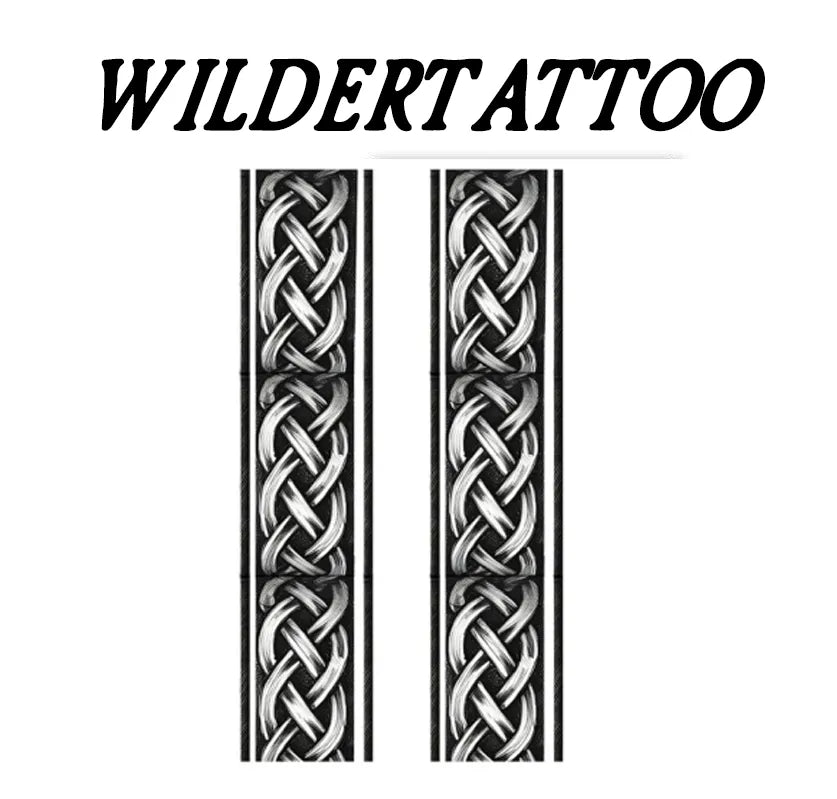 2x Crossed Forearm Armband Tattoos