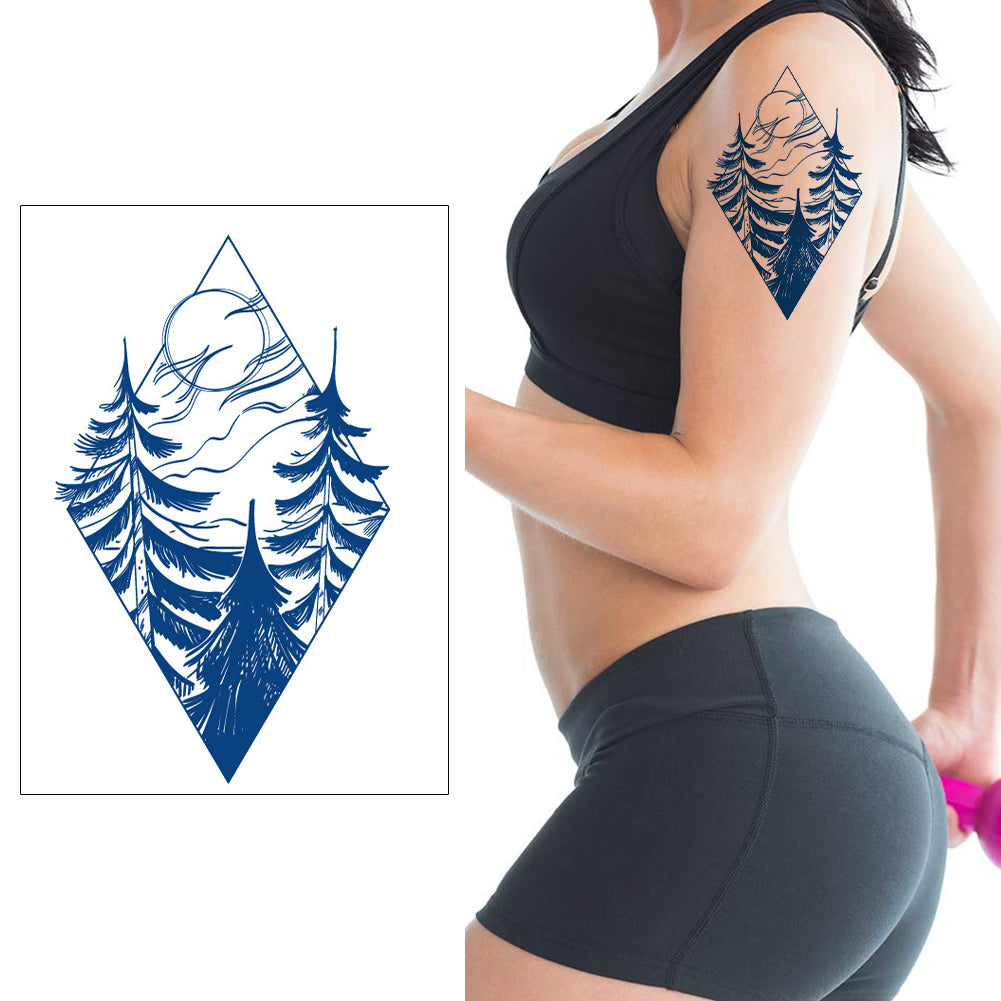2 Sheets Semi-Permanent Forest Bear Tattoo Stickers