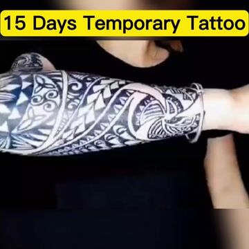 2 Sheets Metalic Tribe Semi Permanent Full Arm Sleeves Tattoo Lasts 15 Days